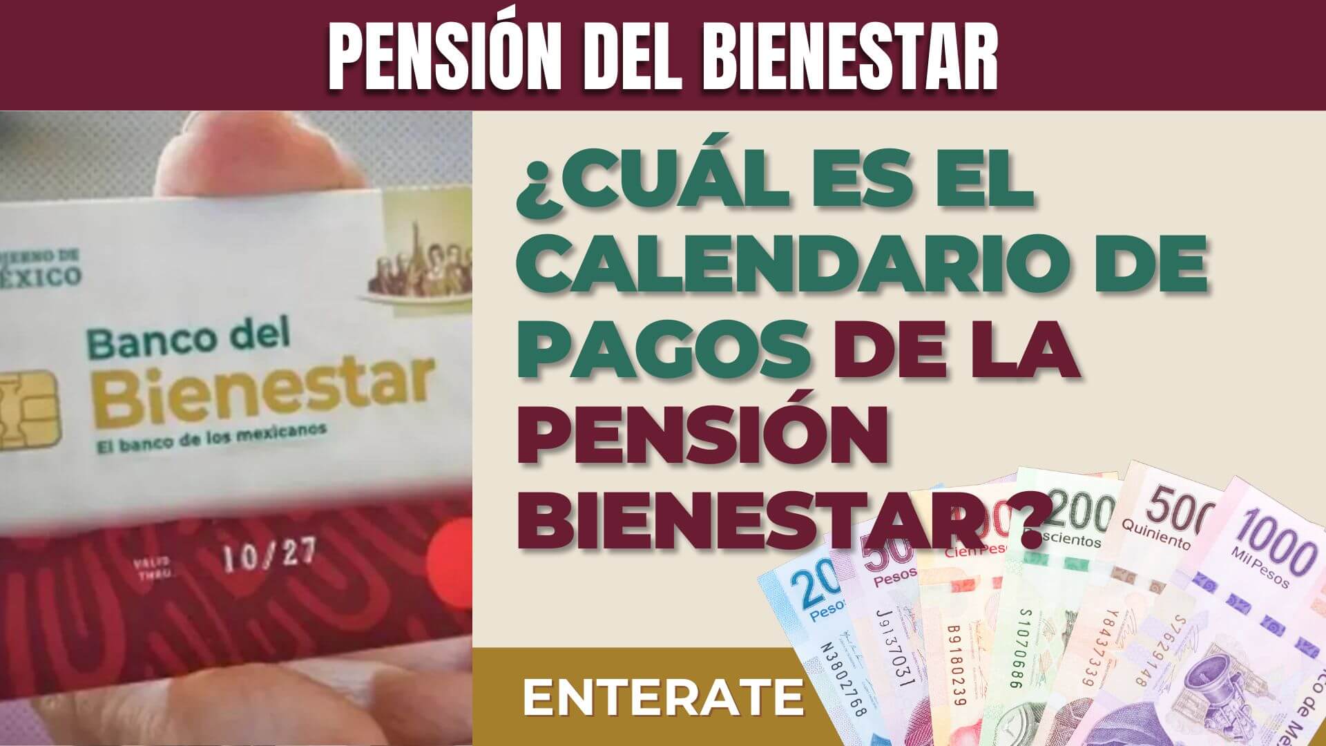 ¿Cuál es el calendario de pagos de la Pensión Bienestar este mes ...